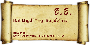 Batthyány Bojána névjegykártya